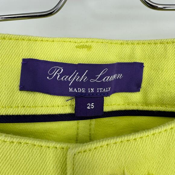 Ralph Lauren Purple Label Women's 160 Slim Leg Denim Jeans Size 25 Yellow Preppy - Picture 6 of 16